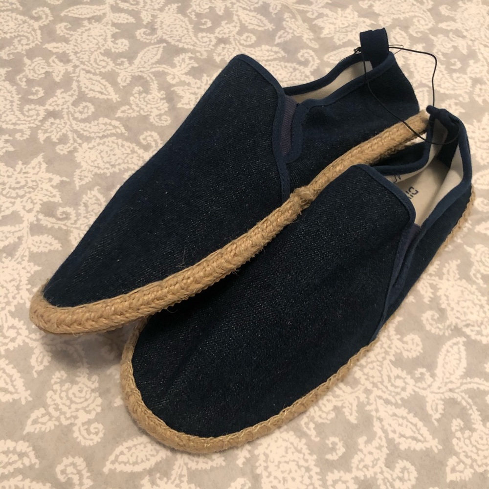 H&M denim espadrille slip ons